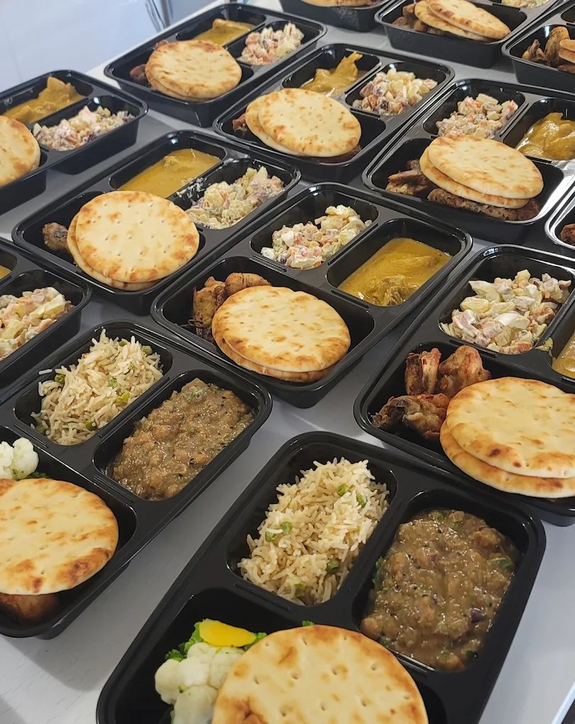 Naan and boxed catering meals