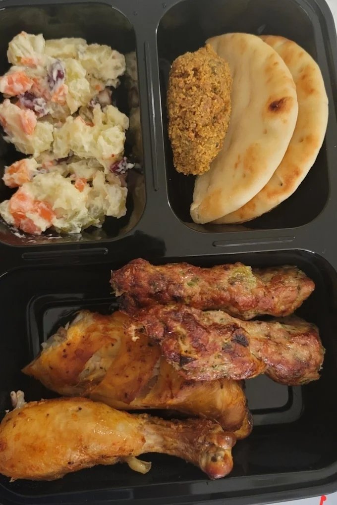 Chapli kebab and seekh catering tray